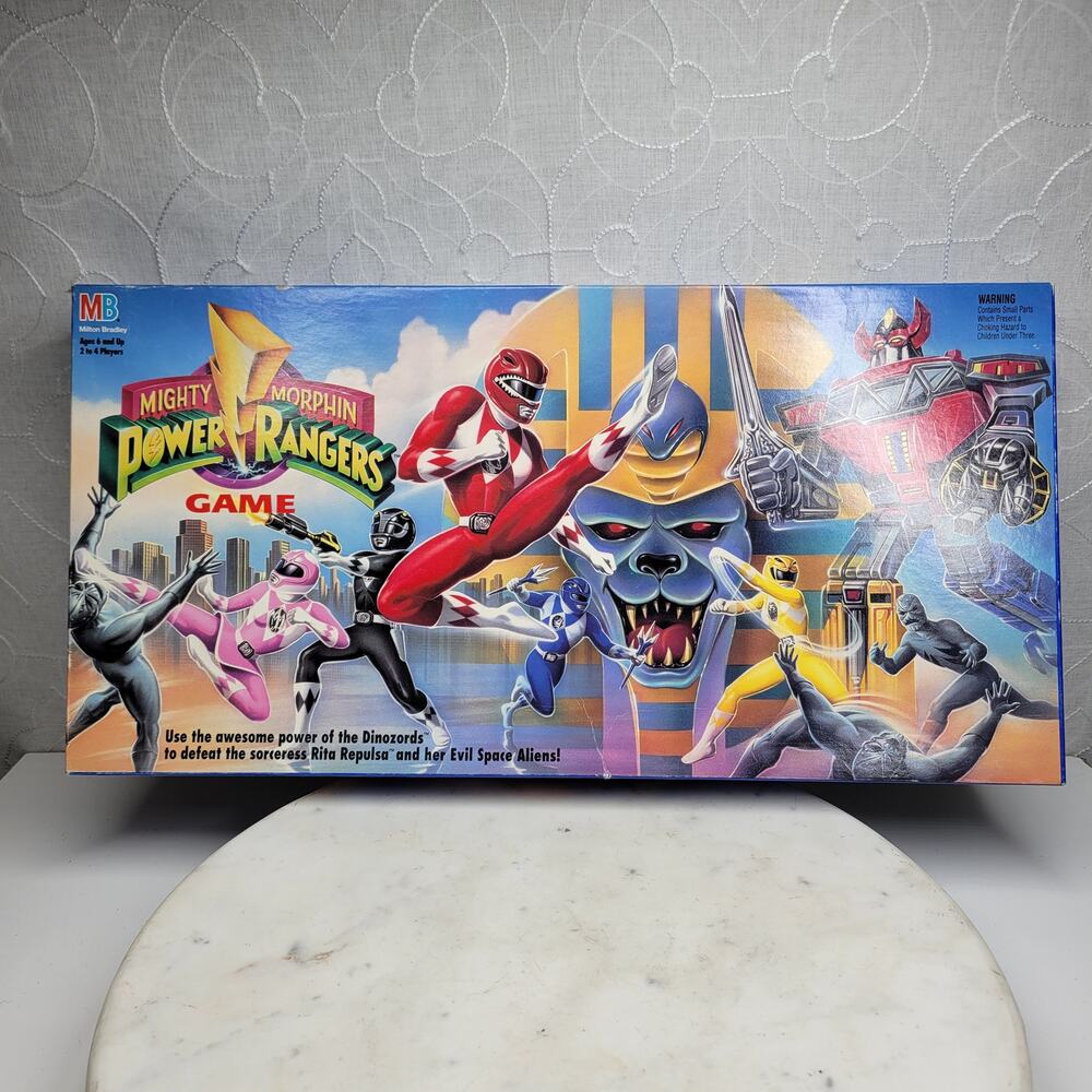 Vintage 1993 Mighty Morphin Power Rangers Board Game MB Milton Bradley Complete